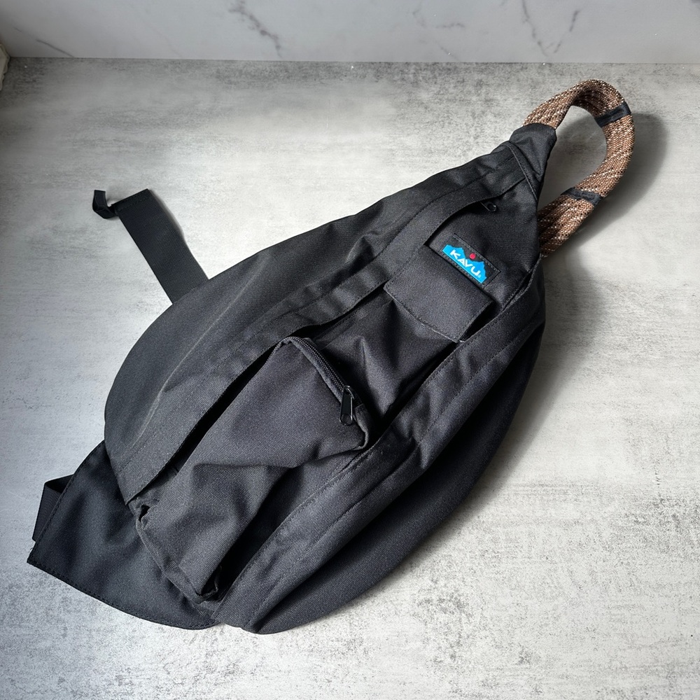 KAVU Original Rope Bag Sling Pack with Adjustable Rope Shoulder Strap
